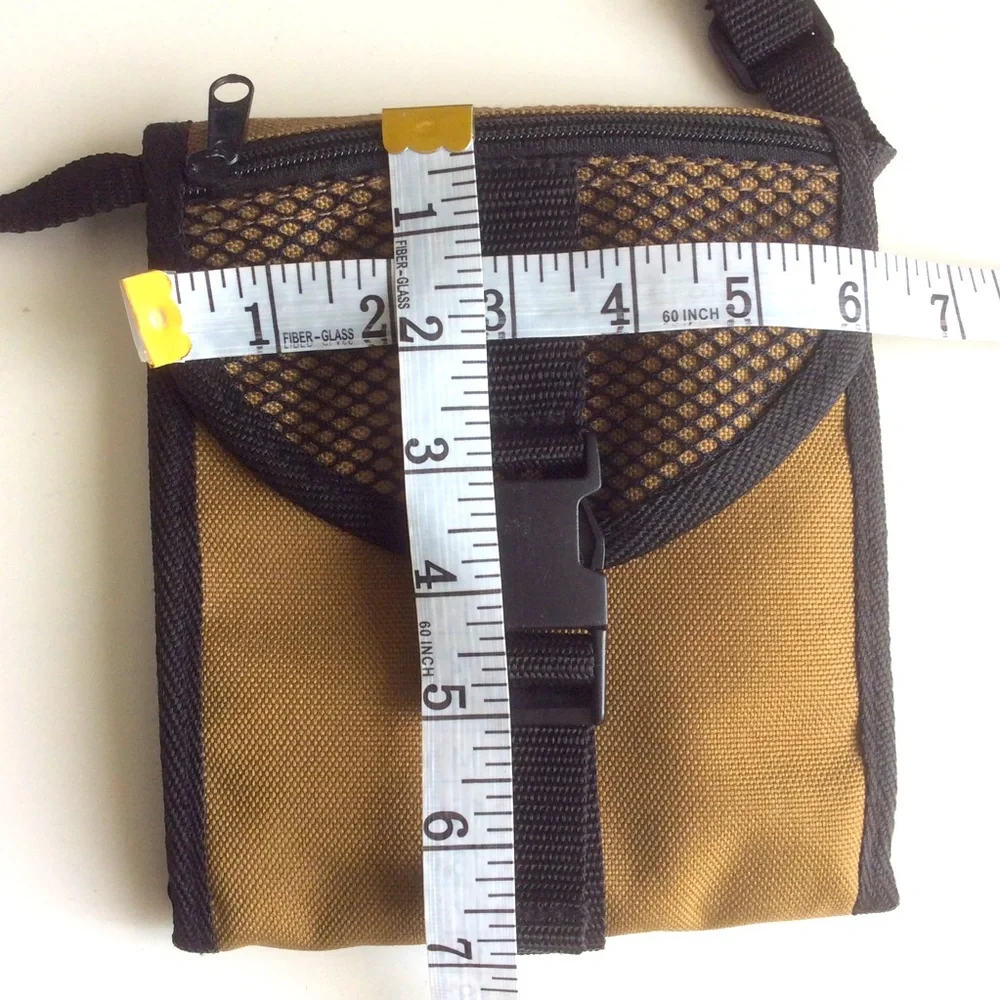 BASS Crossbody Canvas Travel Wallet Passport Large Document Compartment 7”x 6”